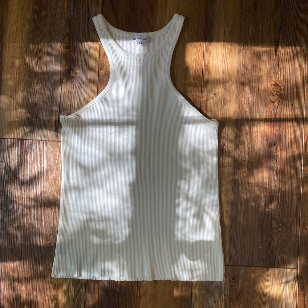Rib Knit High Neck Tank Top